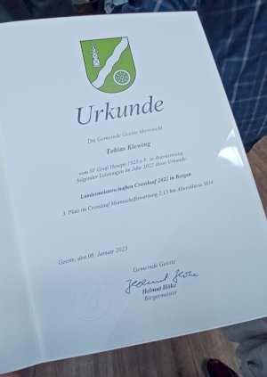 Ehrungen für drei Heseper Leichtathleten