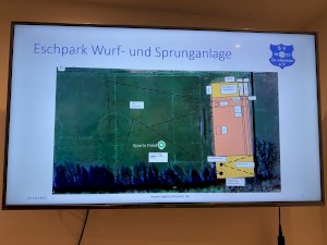 Erster Spatenstich für unsere neue Tartanbahn im Eschpark Groß Hesepe