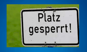 Plätze weiterhin gesperrt